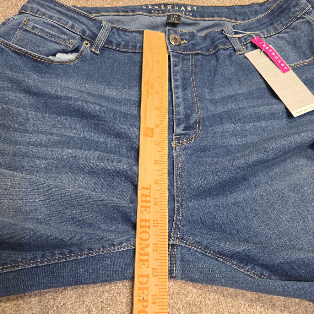 Indie sleaze Ashley Stewart Legendary Bootcut Jeans Plus Size 18 medium wash - Picture 10 of 13